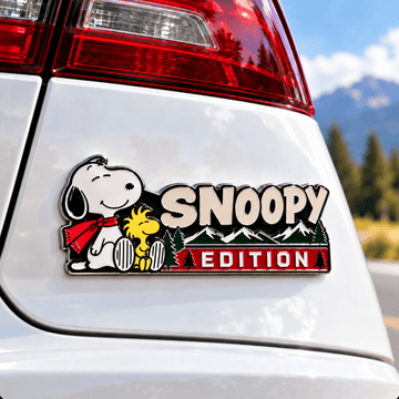 Snoopy & Woodstock Alpine Friends Edition Car Emblem Badge