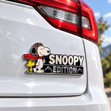 Snoopy & Woodstock Mountain Flyer Edition Car Emblem Badge