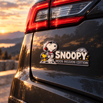 Snoopy & Woodstock Lunar Explorer Edition Car Emblem Badge