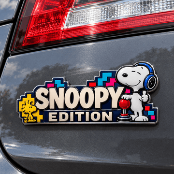 Snoopy & Woodstock Arcade Mode Edition Car Emblem Badge