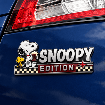 Snoopy Cheers & Chill Edition Car Emblem Badge