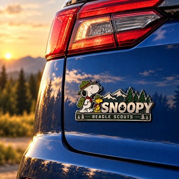 Snoopy & Woodstock Beagle Scouts Expedition Edition Car Emblem Badge