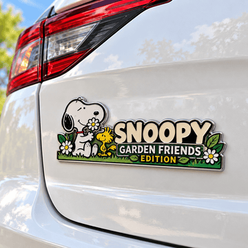 Snoopy & Woodstock Garden Bloom Edition Car Emblem Badge