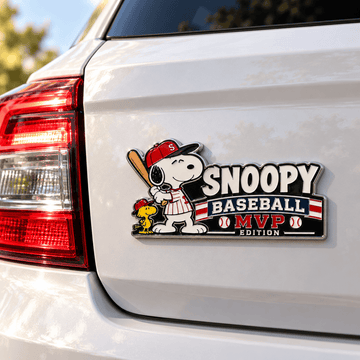 Snoopy & Woodstock Ballpark MVP Edition Car Emblem Badge