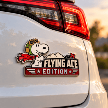 Snoopy Flying Ace Squadron Edition Car Emblem Badge