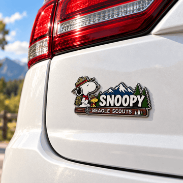 Snoopy & Woodstock Beagle Scouts Summit Edition Car Emblem Badge