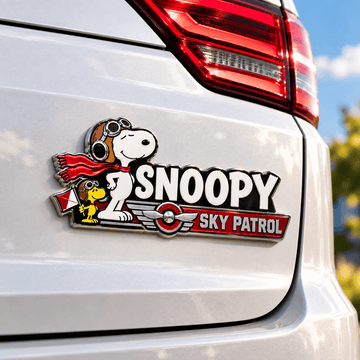 Snoopy & Woodstock Signal Wing Edition Car Emblem Badge