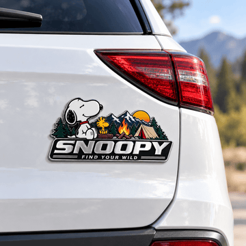Snoopy & Woodstock Find Your Wild Edition Car Emblem Badge