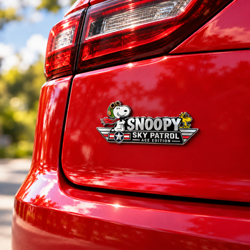 Snoopy & Woodstock Patrol Wing Edition Car Emblem Badge