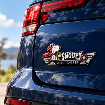 Snoopy & Woodstock High Altitude Edition Car Emblem Badge