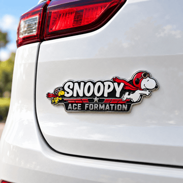 Snoopy & Woodstock Wingline Crew Edition Car Emblem Badge