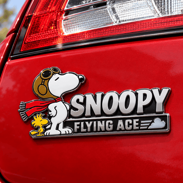 Snoopy Cloudrunner Flying Ace Car Emblem Badge