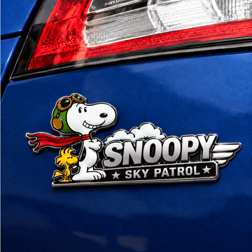Snoopy Flightline Sky Patrol Car Emblem Badge