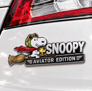 Snoopy Skyride Aviator Edition Car Emblem Badge