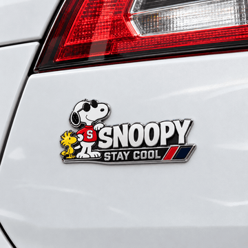 Snoopy Stay Cool Road Club Car Emblem Badge