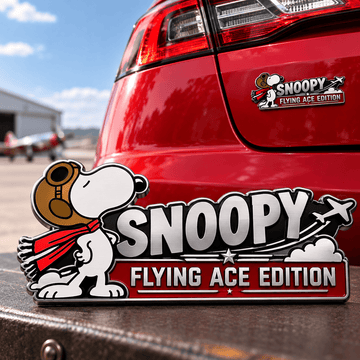 Snoopy Crimson Skies Flying Ace Edition Car Emblem Badge