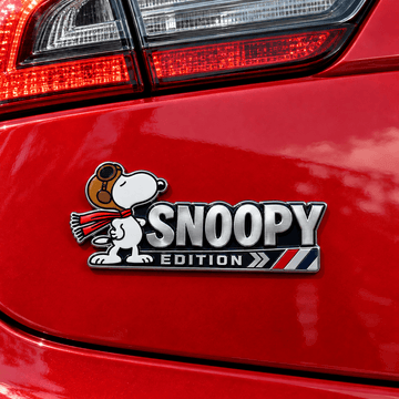 Snoopy Victory Lap Aviator Edition Car Emblem Badge