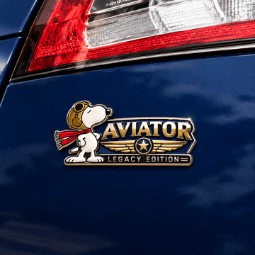 Snoopy Wingcrest Aviator Legacy Car Emblem Badge