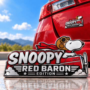 Snoopy Red Baron Tailwind Edition Car Emblem Badge