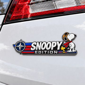 Snoopy & Woodstock True North Edition Car Emblem Badge