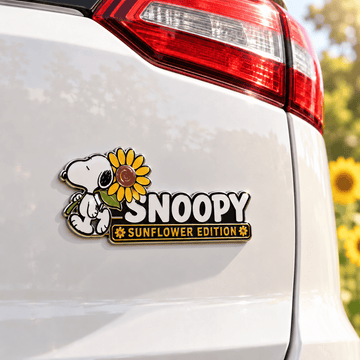 Snoopy Sunflower Stroll Edition Car Emblem Badge