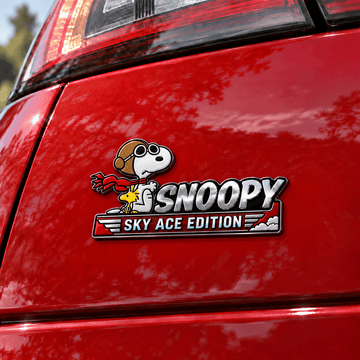 Snoopy & Woodstock Wingmates Aviator Edition Car Emblem Badge