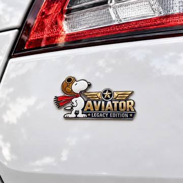 Snoopy Skyward Valor Aviator Car Emblem Badge
