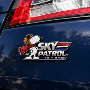Snoopy AeroFlash Sky Patrol Car Emblem Badge