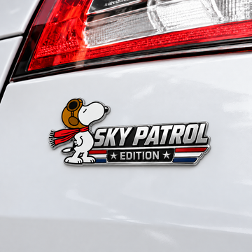 Snoopy Starstripe Sky Patrol Car Emblem Badge