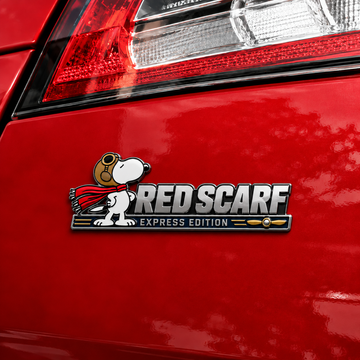 Snoopy Tailwind Express Red Scarf Car Emblem Badge