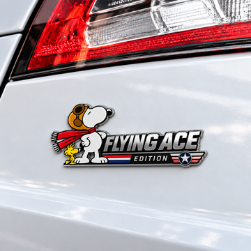 Snoopy & Woodstock Starlane Flying Ace Car Emblem Badge