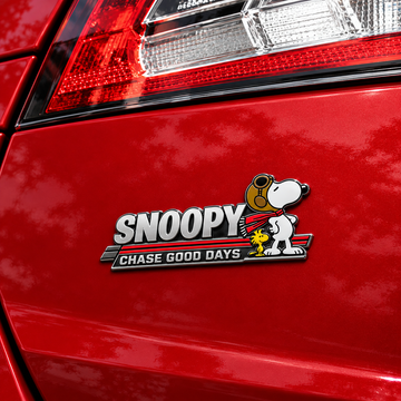 Snoopy & Woodstock Good Days Rally Car Emblem Badge