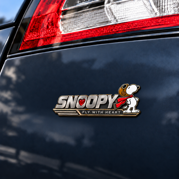 Snoopy Heartflight Aviator Car Emblem Badge