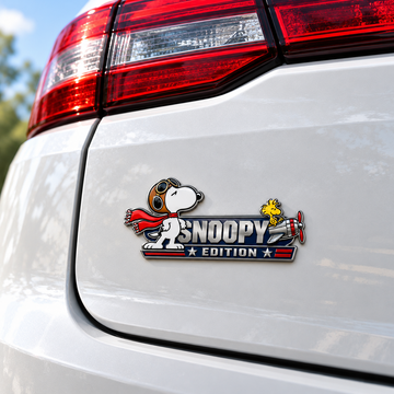 Snoopy & Woodstock Propeller Pals Edition Car Emblem Badge