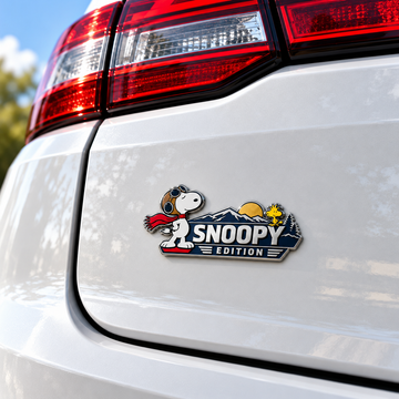 Snoopy & Woodstock Sunset Summit Aviator Edition Car Emblem Badge