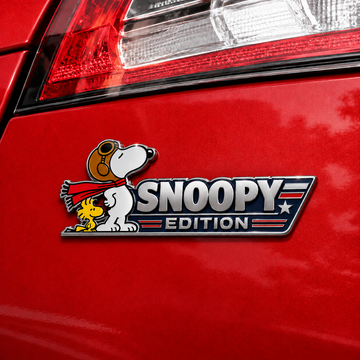 Snoopy & Woodstock Redline Edition Car Emblem Badge