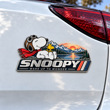 Snoopy & Woodstock Wonderlake Sunrise Car Emblem Badge