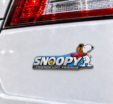 Snoopy & Woodstock Bluewing Friendship Car Emblem Badge