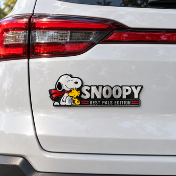 Snoopy & Woodstock Side by Side Edition Car Emblem Badge