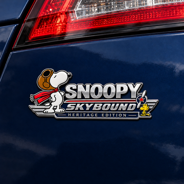 Snoopy & Woodstock Skybound Flight Crew Car Emblem Badge