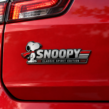 Snoopy Silverline Classic Spirit Edition Car Emblem Badge