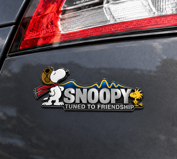Snoopy & Woodstock Friendship Frequency Edition Car Emblem Badge