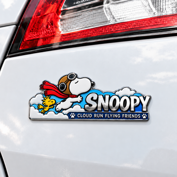 Snoopy & Woodstock Cloudglide Car Emblem Badge