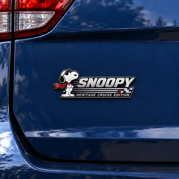 Snoopy Checkered Highway Edition Car Emblem Badge