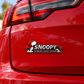 Snoopy Red Biplane Daydream Edition Car Emblem Badge