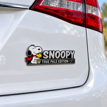 Snoopy & Woodstock Mountain Hug Edition Car Emblem Badge