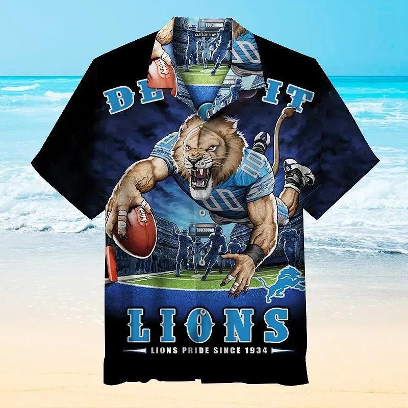 1934 Detroit Lions Nfl Hawaiian Graphic Print Short Sleeve Hawaiian Shirt, NFL Hawaiian Shirt Moonbestprint