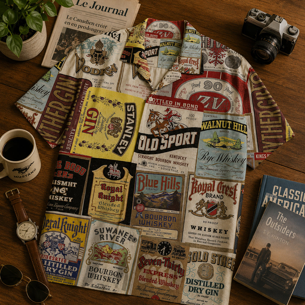 1940s Old Wine Label Hawaiian Shirt – Moonbestprint