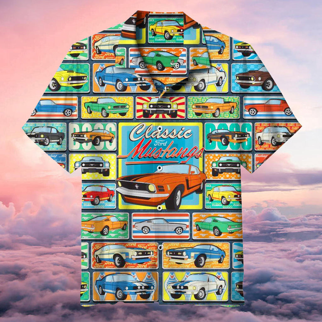 1964 Ford Mustang Classic Car Hawaiian Shirt – Moonbestprint