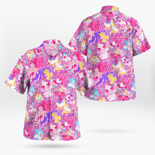 Pink Pokemon Hawaiian Shirt - Moonbestprint